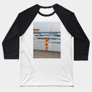 Little Boy Fishing Baseball T-Shirt